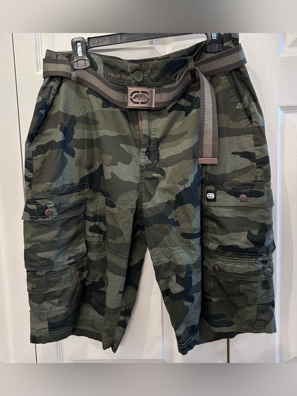 Ecko UnItd. Camo Cargo Shorts With Belt - Size 38